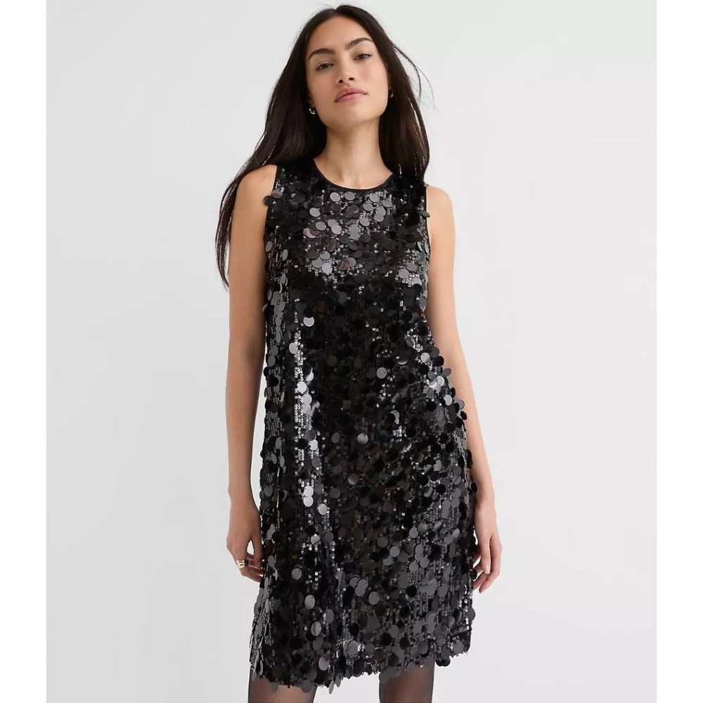 LOFT Sequin Satin Bow Back Mini‎ Dress NEW